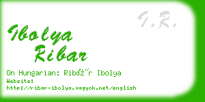 ibolya ribar business card